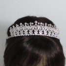 Elegance Headpiece;Dancer Opera Fancy Tiara;Wedding Silver Tiara;Bridal imperial#10530