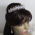 Fancy Silver Headpiece;Dancer Opera Tiara;Wedding Silver Tiara;Bridal imperial#h127