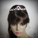 Fancy Silver Headpiece;Dancer Opera Tiara;Wedding Silver Tiara;Bridal imperial#1323
