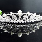 Fancy Silver Headpiece;Dancer Opera Tiara;Wedding Silver Tiara;Bridal imperial#531
