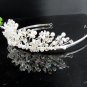 Fancy Silver Headpiece;Dancer Opera Tiara;Wedding Silver Tiara;Bridal imperial#7783