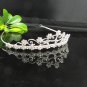 Fancy Silver Headpiece;Dancer Opera Tiara;Wedding Silver Tiara;Bridal imperial#7275