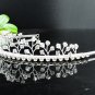 Fancy Silver Headpiece;Dancer Opera Tiara;Wedding Silver Tiara;Bridal imperial#8642