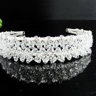 Fancy Silver Headband;Dancer Opera Tiara;Wedding Silver Tiara;Bridal imperial#8719