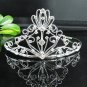 Fancy Silver Headpiece;Dancer Opera Tiara;Wedding Silver Tiara;Bridal imperial#871