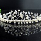 Fancy Silver Headpiece;Dancer Opera Tiara;Wedding Silver Tiara;Bridal imperial#563