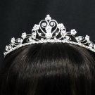 Silver Fancy Headpiece;Dancer Opera Tiara;Wedding Silver Tiara;Bridal imperial#1338