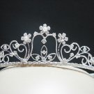 Silver Fancy Headpiece;Dancer Opera Tiara;Wedding Silver Tiara;Bridal imperial#635
