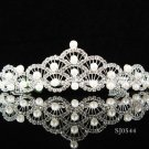 Silver Fancy Headpiece;Dancer Opera Tiara;Wedding Silver Tiara;Bridal imperial#544