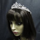 Silver Fancy Headpiece;Dancer Opera Tiara;Wedding Silver Tiara;Bridal imperial#652