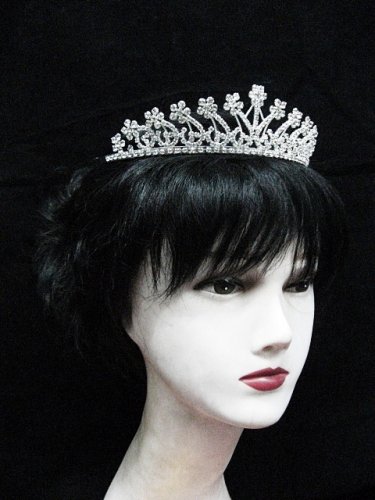 Silver Fancy Headband;Dancer Opera Tiara;Wedding Silver Tiara;Bridal imperial#2581