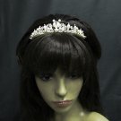 Silver Fancy Headpiece;Dancer Opera Tiara;Wedding Silver Tiara;Bridal imperial#1692