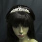 Silver Fancy Headpiece;Dancer Opera Tiara;Wedding Silver Tiara;Bridal imperial#1692