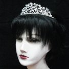 Silver Fancy Headpiece;Dancer Opera Tiara;Wedding Silver Tiara;Bridal imperial#1199