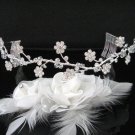 Floral Wedding Silver Regal ;Elegance Headpiece;Fashion Dancer Opera Tiara;Bridal imperial#4233