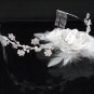 Floral Wedding Silver Regal ;Elegance Headpiece;Fashion Dancer Opera Tiara;Bridal imperial#4233