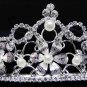 Floral Wedding Silver Regal ;Elegance Headpiece;Fashion Dancer Opera Tiara;Bridal imperial#3457