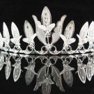 Floral Wedding Silver Regal ;Elegance Headpiece;Fashion Dancer Opera Tiara;Bridal imperial#1880
