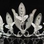 Floral Wedding Silver Regal ;Elegance Headpiece;Fashion Dancer Opera Tiara;Bridal imperial#1880