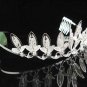 Floral Wedding Silver Regal ;Elegance Headpiece;Fashion Dancer Opera Tiara;Bridal imperial#1880
