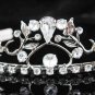 Floral Wedding Silver Regal ;Elegance Headpiece;Fashion Dancer Opera Tiara;Bridal imperial#1770
