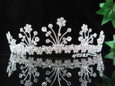 Elegance Wedding Silver Regal ;Gorgeous Headpiece;Fashion Dancer Opera Tiara;Bridal imperial#282