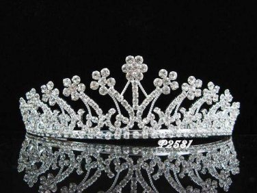 Elegance Wedding Silver Regal ;Gorgeous Headpiece;Fashion Dancer Opera Tiara;Bridal imperial#2581