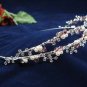 Twin Layer Bridal Headband;Fashion Dancer Opera Tiara;Elegance Wedding Silver Regal#4054pu