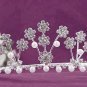 Bridal imperial;Gorgeous Headpiece;Fashion Dancer Opera Tiara;Elegance Wedding Silver Regal#702