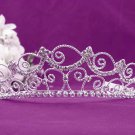 Fashion Dancer Opera Tiara;Fancy Headband;Bridal imperial;Elegance Wedding Silver Regal#1475