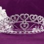 Fashion Dancer Opera Tiara;Fancy Headband;Bridal imperial;Elegance Wedding Silver Regal#1506