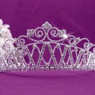Fashion Dancer Opera Tiara;Fancy Headpiece;Bridal imperial;Elegance Wedding Silver Regal#1538