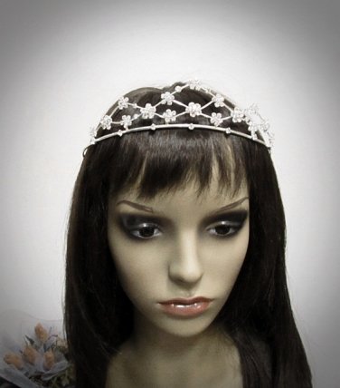 Silver Elegance Wedding Regal;Fashion Dancer Opera Tiara;Fancy Headpiece;Bridal imperial#784