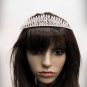 Fashion Dancer Opera Tiara;Silver Elegance Wedding Regal;Fancy Headpiece;Bridal imperial#202