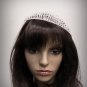 Fashion Dancer Opera Tiara;Silver Elegance Wedding Regal;Fancy Headpiece;Bridal imperial#202