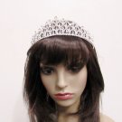 Fashion Dancer Opera Tiara;Silver Elegance Wedding Regal;Fancy Headpiece;Bridal imperial#280