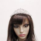 Fashion Dancer Opera Tiara;Silver Elegance Wedding Regal;Fancy Headpiece;Bridal imperial#294