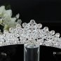Fashion Dancer Opera Tiara;Silver Elegance Wedding Regal;Fancy Headpiece;Bridal imperial#294