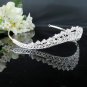 Fashion Dancer Opera Tiara;Silver Elegance Wedding Regal;Fancy Headpiece;Bridal imperial#298