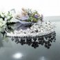 Fashion Dancer Opera Tiara;Silver Elegance Wedding Regal;Fancy Headpiece;Bridal imperial#410
