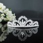 Fashion Dancer Opera Tiara;Silver Elegance Wedding Regal;Fancy Headpiece;Bridal imperial#528