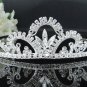 Fashion Dancer Opera Tiara;Silver Elegance Wedding Regal;Fancy Headpiece;Bridal imperial#528