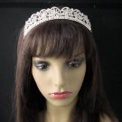 Fashion Dancer Opera Tiara;Silver Elegance Wedding Regal;Fancy Headpiece;Bridal imperial#PN298