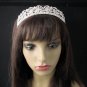 Fashion Dancer Opera Tiara;Silver Elegance Wedding Regal;Fancy Headpiece;Bridal imperial#PN298