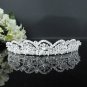 Fashion Dancer Opera Tiara;Silver Elegance Wedding Regal;Fancy Headpiece;Bridal imperial#PN298