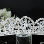 Fashion Dancer Opera Tiara;Silver Elegance Wedding Regal;Fancy Headpiece;Bridal imperial#PN298