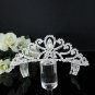 Fancy Headpiece;Fashion Dancer Opera Tiara;Silver Elegance Wedding Regal;Bridal imperial#574