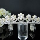 Fancy Headpiece;Bridal imperial;Fashion Dancer Opera Tiara;Silver Elegance Wedding Regal#1025