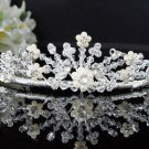 Fancy Headpiece;Bridal imperial;Fashion Dancer Opera Tiara;Silver Elegance Wedding Regal#1060