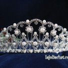 Fancy Headpiece;Bridal imperial;Fashion Dancer Opera Tiara;Silver Elegance Wedding Regal#4641